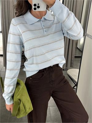 {{photo.Alt || photo.Description || 'Джемпер-поло на пуговицах в полоску 539'}}