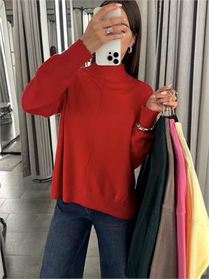 {{photo.Alt || photo.Description || 'Джемпер с воротом-стойкой+боковые разрезы 8889'}}
