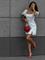 Платье длины мини с квадратным вырезом в зоне декольте 0838 216245314